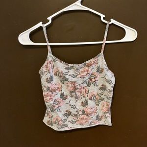 Floral Print, Spaghetti strap, Crop top